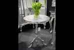 BODIL - Ø65CM SILVERLACKERAT SIDOBORD I TRÄ