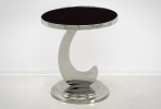TOSTE - Ø50CM SIDOBORD I SVART TEMPERERAT GLAS