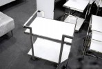 TOLIR - SILVER/VIT SIDOBORD M. HJUL