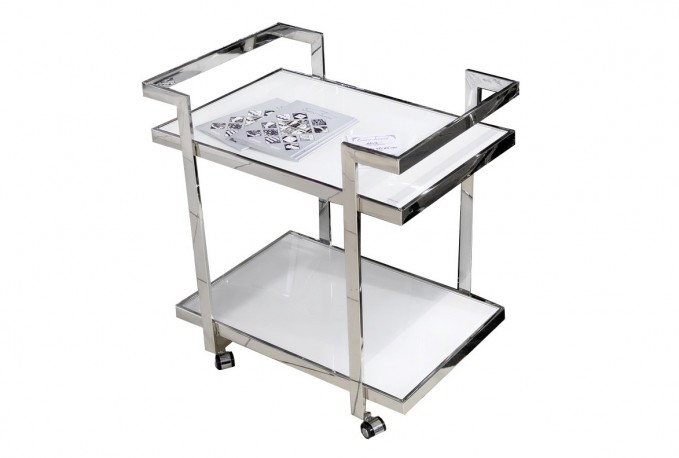 TOLIR - SILVER/VIT SIDOBORD M. HJUL