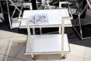 TOLIR - SILVER/VIT SIDOBORD M. HJUL