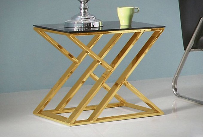 NOUN - 50X50CM GULD/SVART SIDOBORD