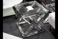 NOUN - 50X50CM SILVER/TRANSPARENT SIDOBORD