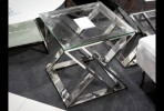 NOUN - 50X50CM SILVER/TRANSPARENT SIDOBORD