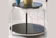 NOELIA - SIDOBORD I SVART TEMPERERAT GLAS