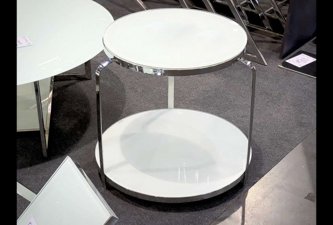 NOELIA - SIDOBORD I VITT TEMPERERAT GLAS 2