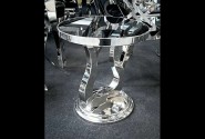 NICO - Ø50CM SIDOBORD I SVART TEMPERERAT GLAS