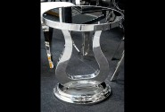 NICO - Ø50CM SIDOBORD I SVART TEMPERERAT GLAS