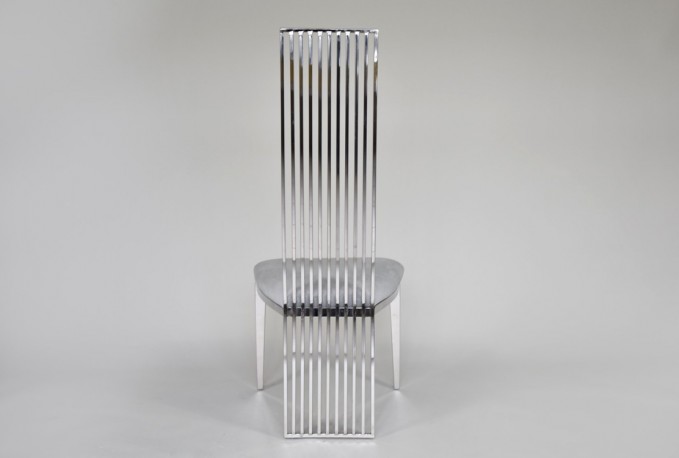 MALVA - SILVER/SILVER MATSTOL I POLERAT STÅL