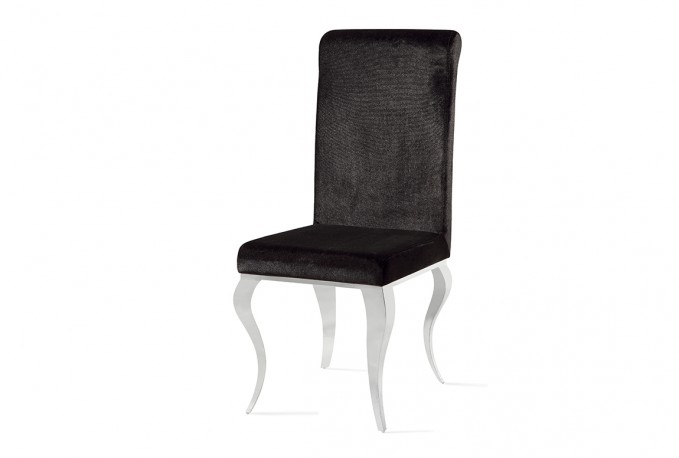 HOLLOW - SILVER/SVART MATSTOL M. ROKOKO-INSPIRERADE BEN