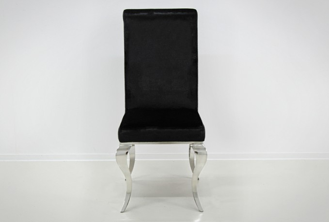 HOLLOW - SILVER/SVART MATSTOL M. ROKOKO-INSPIRERADE BEN