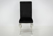 HOLLOW - SILVER/SVART MATSTOL M. ROKOKO-INSPIRERADE BEN