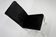 HOLLOW - SILVER/SVART MATSTOL M. ROKOKO-INSPIRERADE BEN