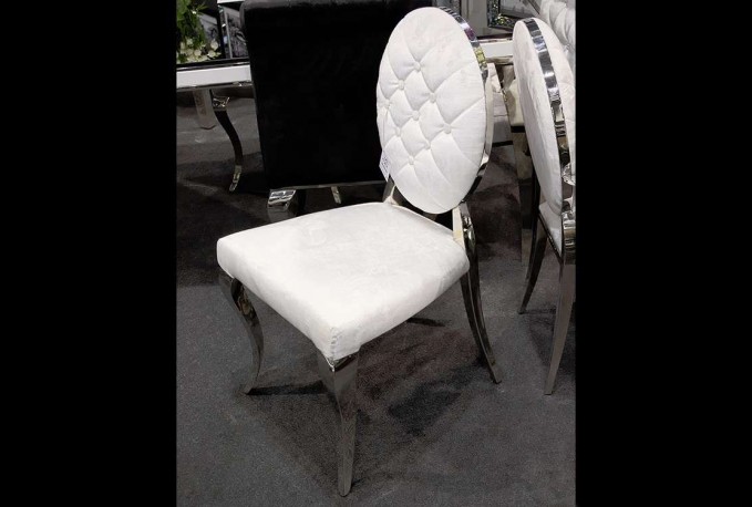 NEMY - SILVER/VIT MATSTOL I VELOUR