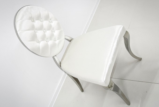 NEMY - SILVER/VIT MATSTOL I VELOUR