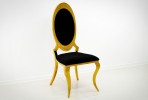 LIRIA -GULD/SVART MATSTOL I VELOUR