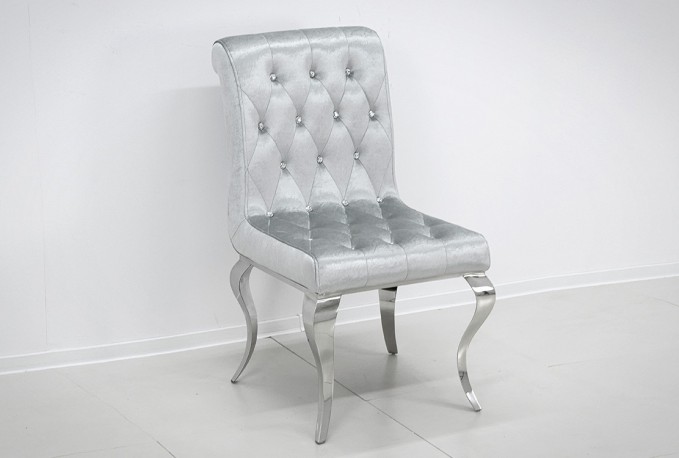 EVERLYN - SILVER/SILVER MATSTOL I VELOUR