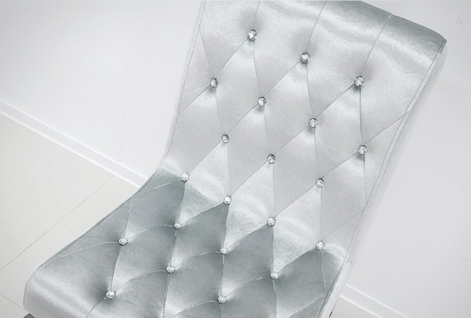 EVERLYN - SILVER/SILVER MATSTOL I VELOUR