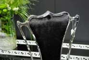 HELIN - SILVER/SVART MATSTOL I VELOUR