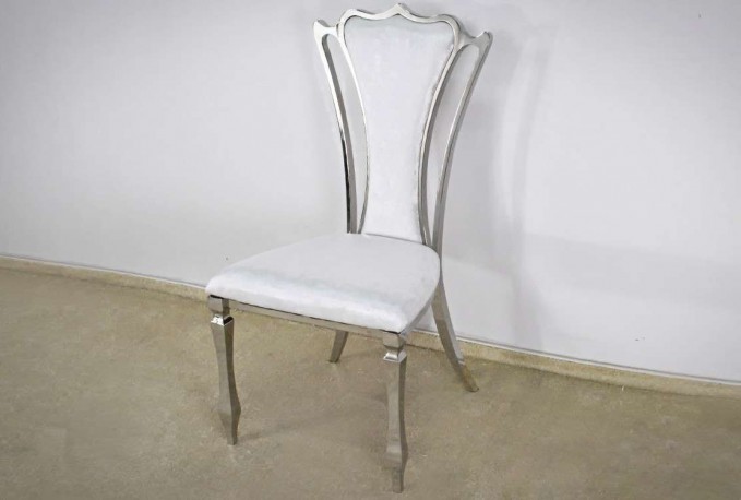 HELIN - SILVER/VIT MATSTOL I VELOUR