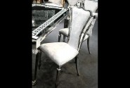 HELIN - SILVER/VIT MATSTOL I VELOUR