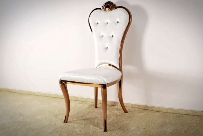 FLORA - GULD/BEIGE MATSTOL I VELOUR