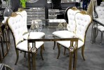 FLORA - GULD/BEIGE MATSTOL I VELOUR