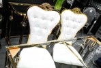 FLORA - GULD/BEIGE MATSTOL I VELOUR