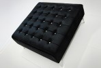 ERNA - 90X90CM SILVER/SVART SITTPALL I VELOUR