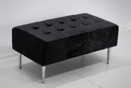 KAYA - 90X50CM SITTPALL I SVART SAMMET