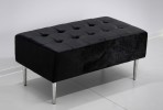 KAYA - 90X50CM SITTPALL I SVART SAMMET