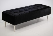 KAYA - 140X50CM SITTPALL I SVART SAMMET