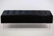 KAYA - 140X50CM SITTPALL I SVART SAMMET