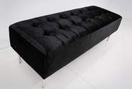 KAYA - 140X50CM SITTPALL I SVART SAMMET