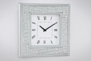 FIA - 50X50CM SILVER KLOCKA M. RAM AV GLASSTENAR