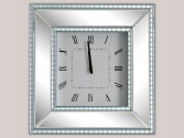 HILDA - 50X50CM SILVER KLOCKA M. GLASRAM