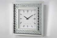 EBBE -  50X50CM KVADRATISK KLOCKA M. KRISTALLRAM