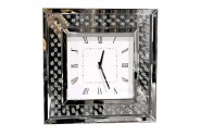 EBBE -  50X50CM KVADRATISK KLOCKA M. KRISTALLRAM