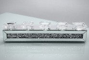 DANIELLA - 61x13CM LJUSSTAKE M. KRISTALLDETALJER