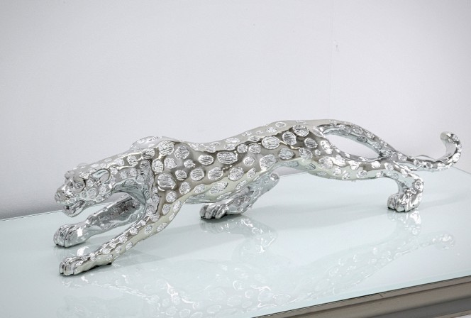 EMELINA - 30CM PRYDNADS GEPARD I SILVER  2