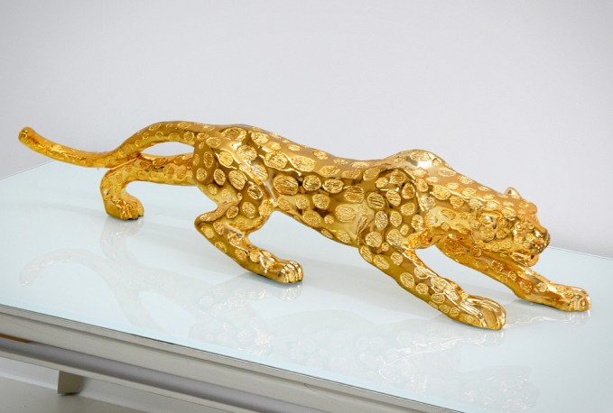EMELINA - 48CM PRYDNADS GEPARD I GULD
