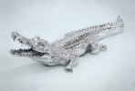 ZOÉ - 87CM PRYDNADSKROKODIL I SILVER
