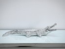 ZOÉ - 87CM PRYDNADSKROKODIL I SILVER