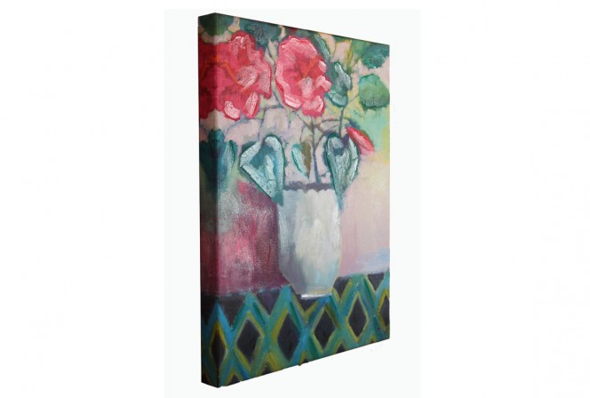 ROSA - 45X60CM TAVLA RÖDA BLOMMOR 2