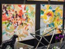 ALMAR - 120X120CM BLOMSTERMOTIV I GULD