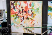 ALMAR - 120X120CM BLOMSTERMOTIV I GULD