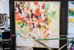 ALMAR - 120X120CM BLOMSTERMOTIV I GULD