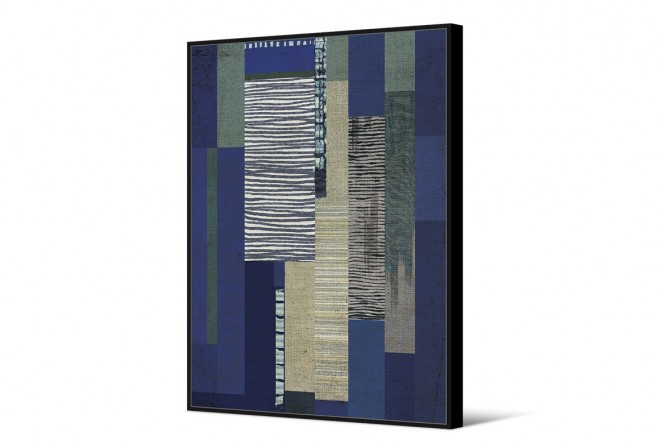 STAFFAS - 102X143CM BLÅ ABSTRAKT TAVLA 2