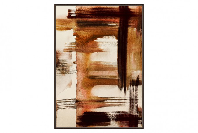AGON - 82X122CM ABSTRAKT TAVLA I BEIGE OCH BRUNT