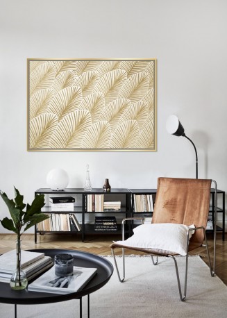 REGINA - 82X122CM ABSTRAKT TAVLA I GULD